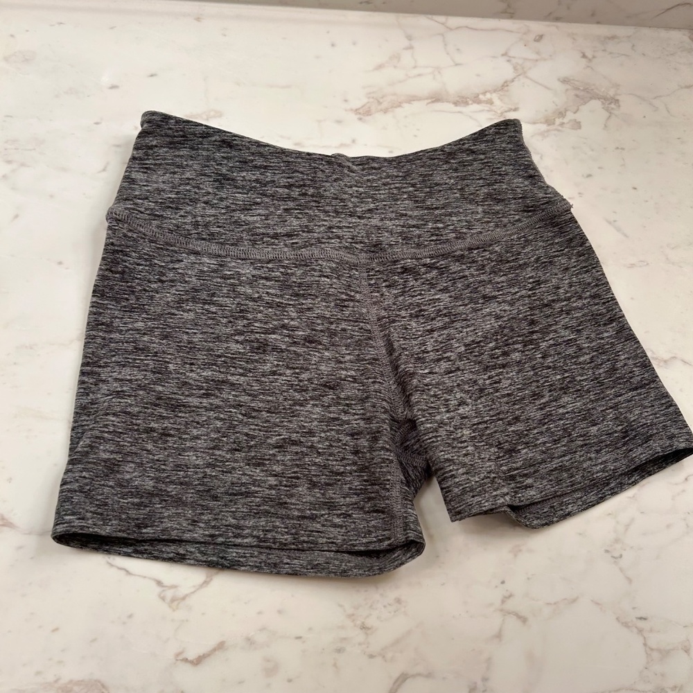 Beyond Yoga Heathered Gray Athletic Shorts